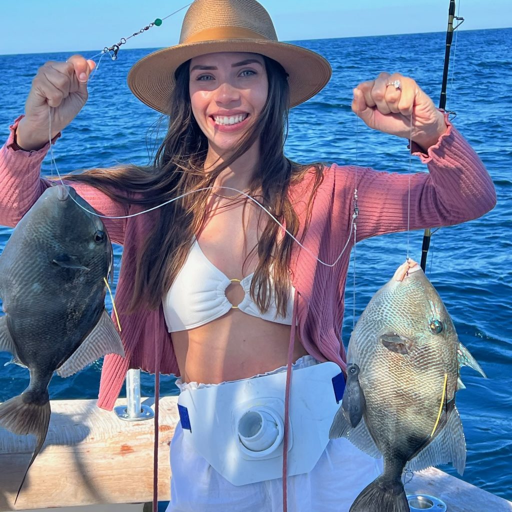 Double Caught Triggerfish in Gulf of Mexico Destin, Florida
